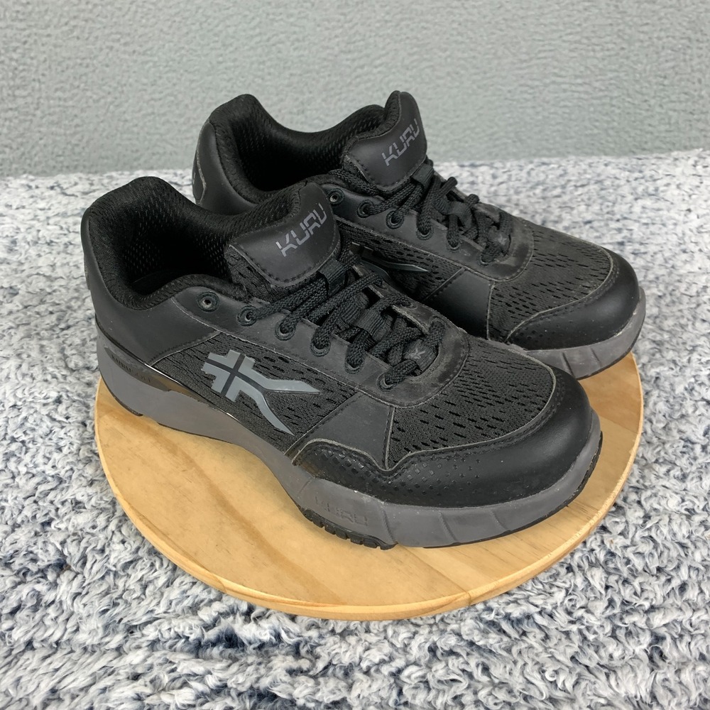 Kuru Quantum 2.0 Sneakers Women's 7.5 M Jet Black-Slate Gray Comfort Gym Walking